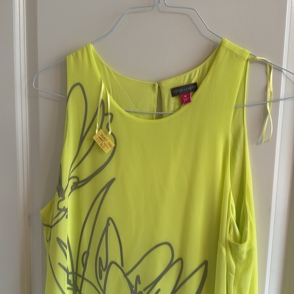 Vince Camuto Yellow High-Low Sundress Fluent Cluster Maxi Dress - Picture 8 of 11